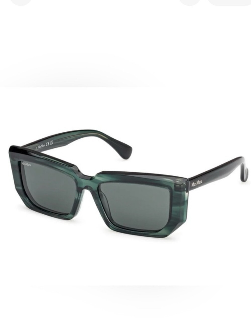 MaxMara Dark Green 💚 Oversized Square Sunglasses with Dark Lenses